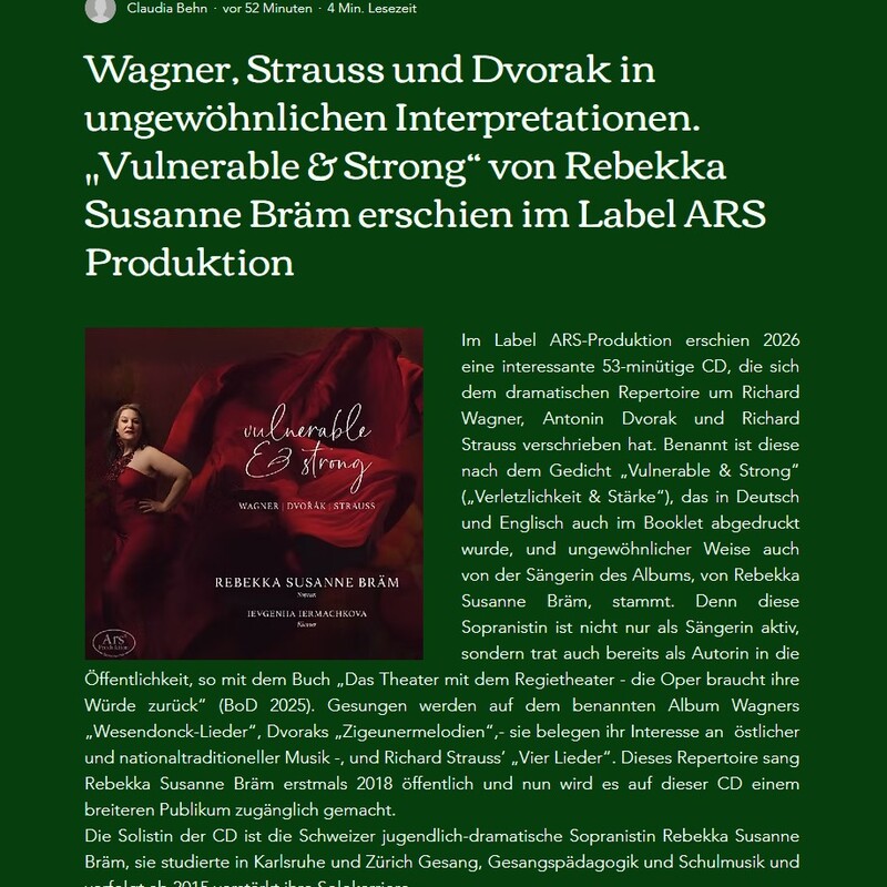 https://www.operius.de/post/wagner-strauss-und-dvorak-in-ungew%C3%B6hnlichen-interpretationen-vulnerable-strong-von-rebekka-sus?fbclid=IwY2xjawTW0lFleHRuA2FlbQIxMABzcnRjBmFwcF9pZBAyMjIwMzkxNzg4MjAwODkyAAEeRmv3o7S1AyMBGytDAL5j1u9iMj4S5WmhDAgh-JL1rEZUb6PkPuVxXGSE3ns_aem_7QdE1OK68UE63iAHV0zshw
